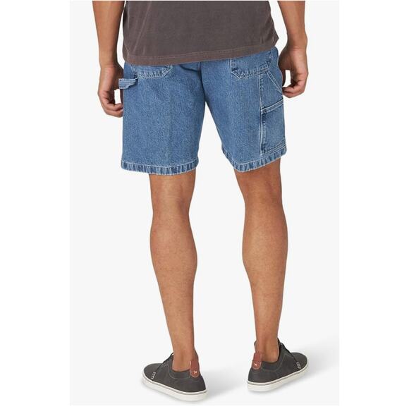 Wrangler Authentics Mens Loose Fit Carpenter Short Size 42 Antique Stonewash New - Picture 2 of 11